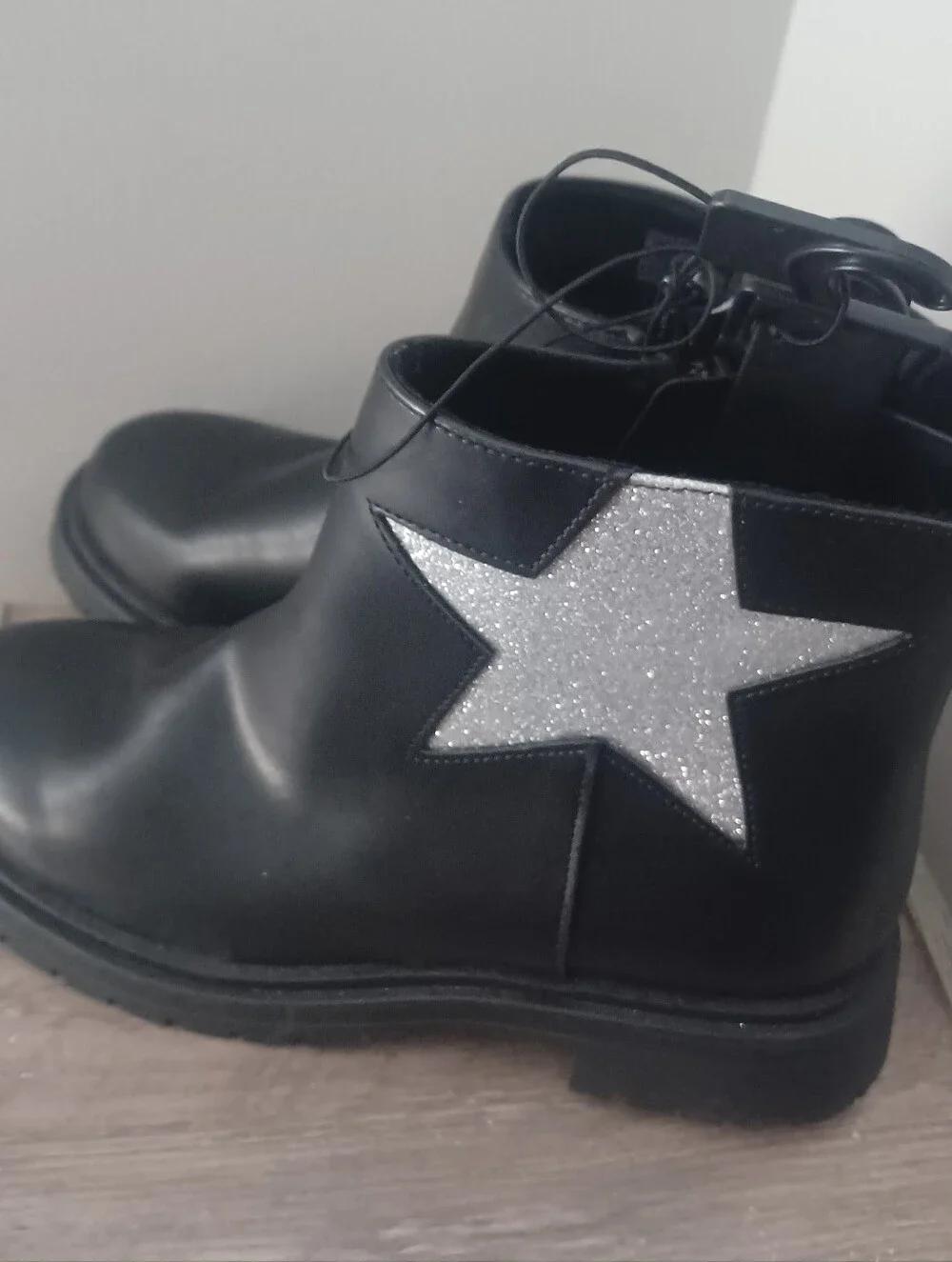 Wonder Nation Black Boots Girls Sz 6